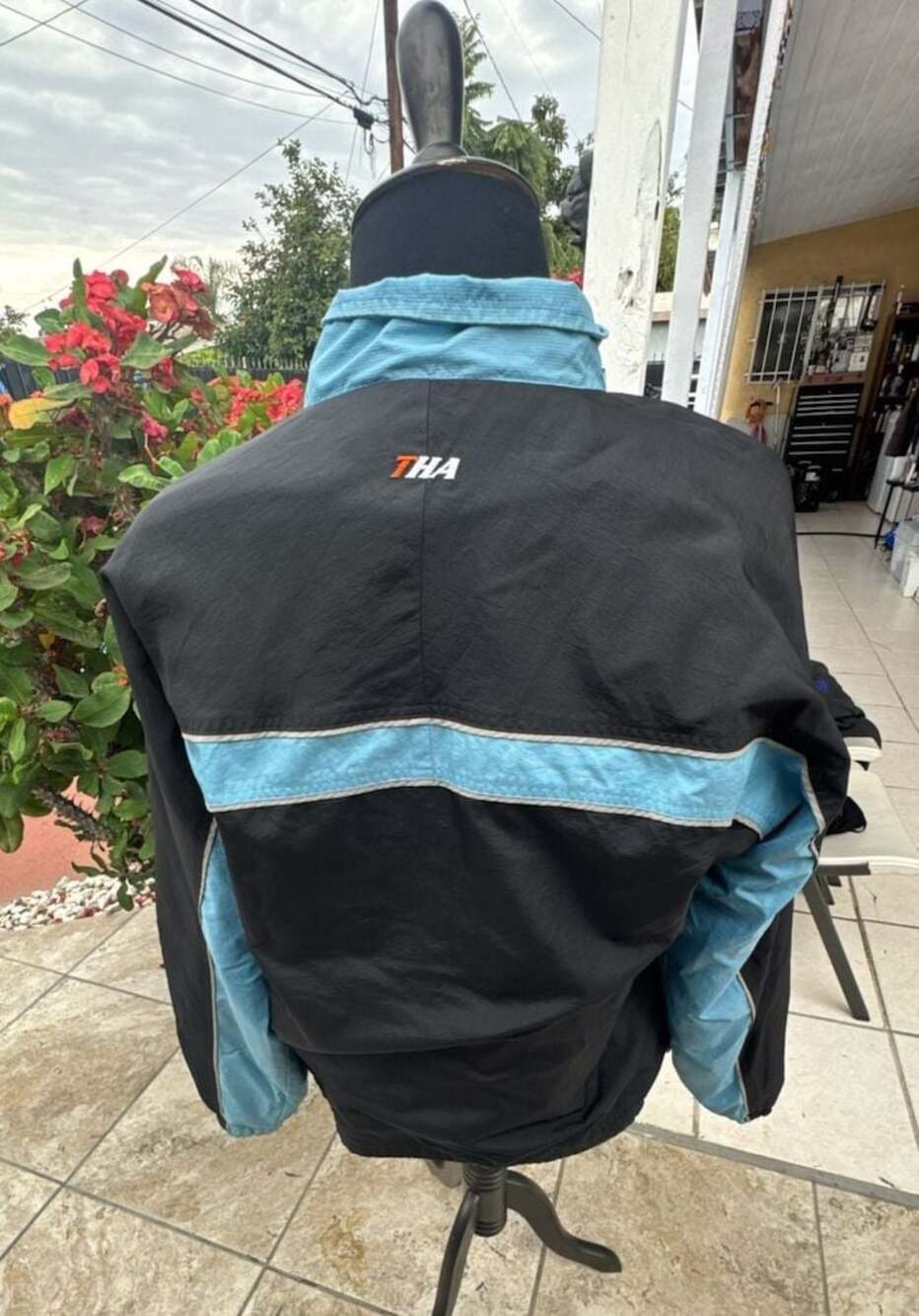 Hilfiger Athletics Vintage Black and Blue Lightweight Windbreaker Jacket - Picture 8 of 8
